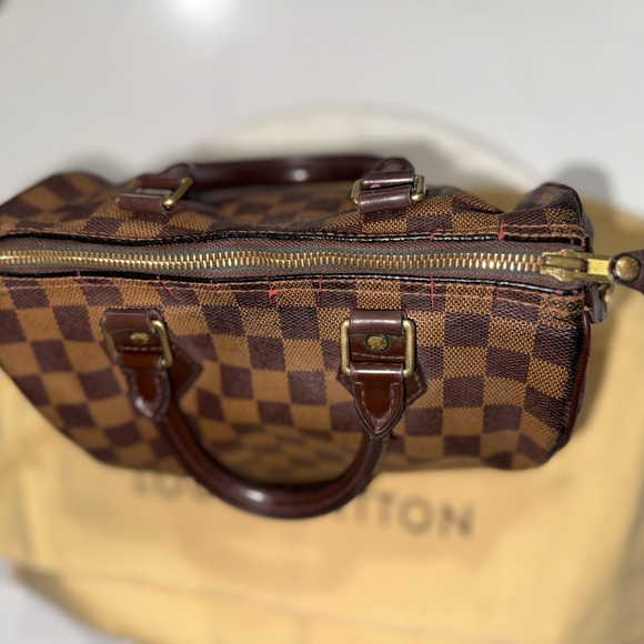 Authentic Louis Vuitton Damier Ebene Speedy 25- Vintage - Picture 5 of 8
